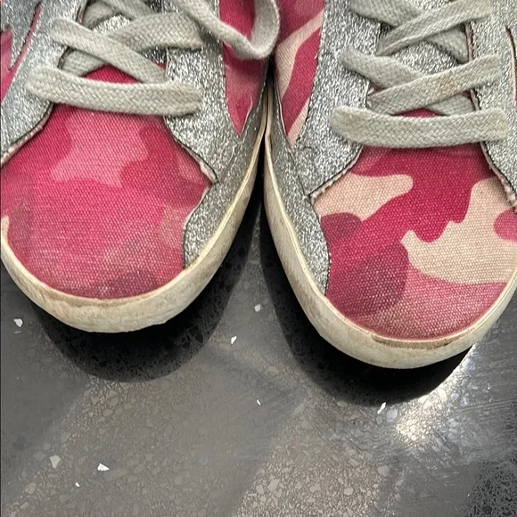 Golden Goose Pink and Silver Sneakers - Picture 8 of 13
